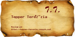 Tepper Terézia névjegykártya