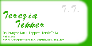 terezia tepper business card